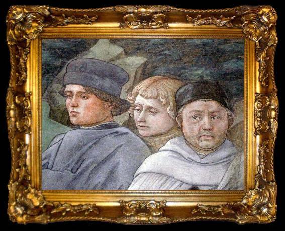 framed  Fra Filippo Lippi Selfportait with pupils, ta009-2